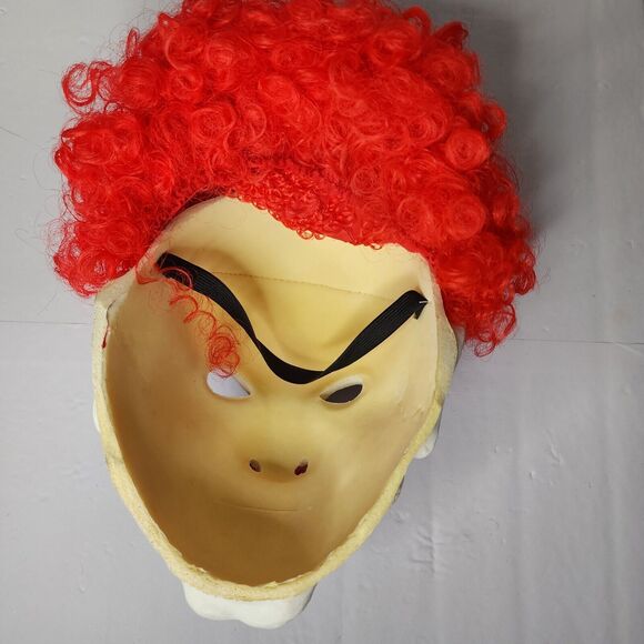 Scary Clown foam mask SPIRIT Halloween Creepy Evil Scary red hair evil scary IT - Picture 4 of 7